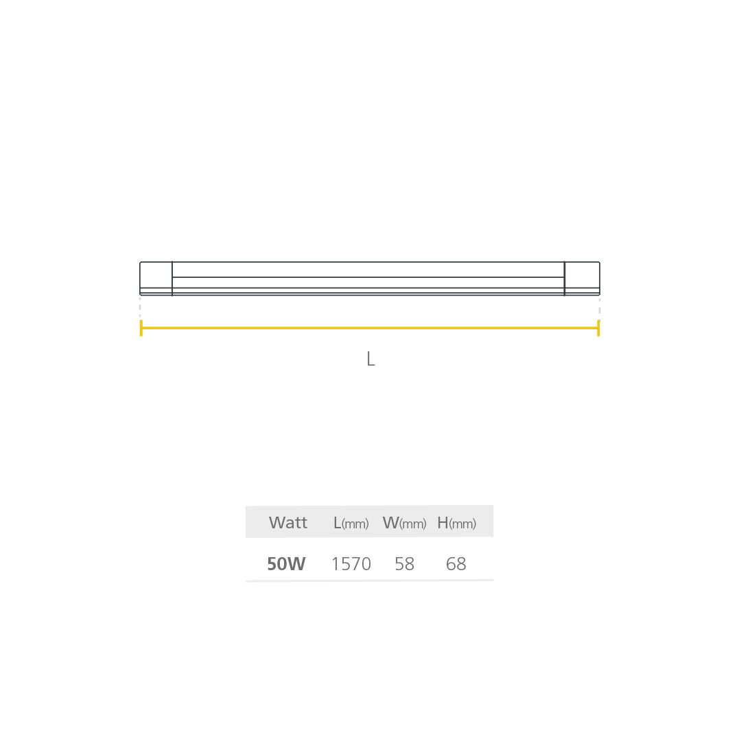 Led Triproof Lite Anti Polvo