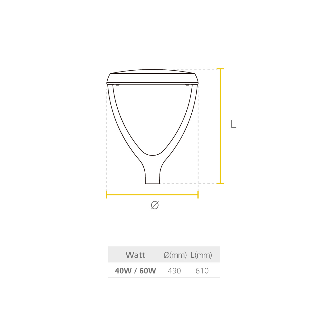 Led Street Light Spring G2 dimensiones