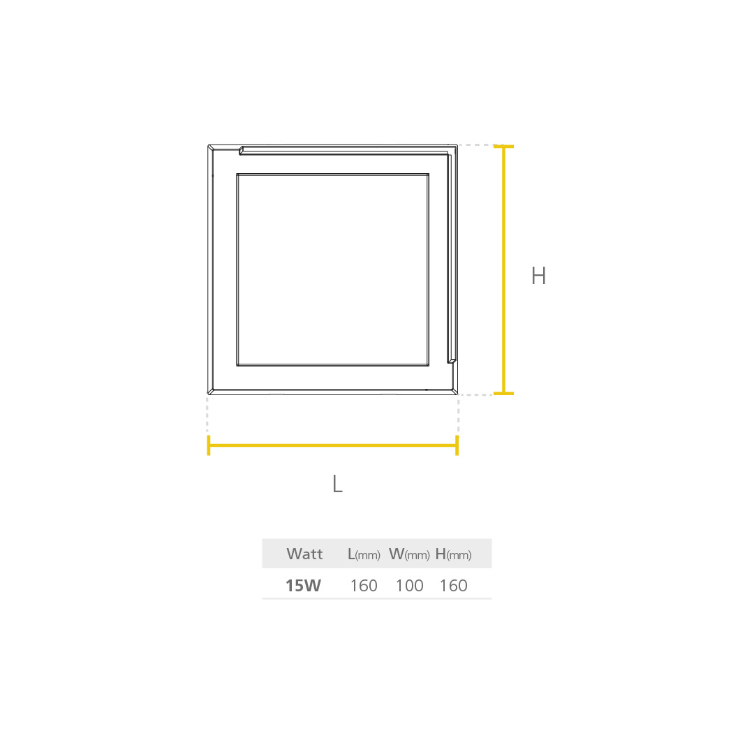 LED ASTRO SQ dimensiones
