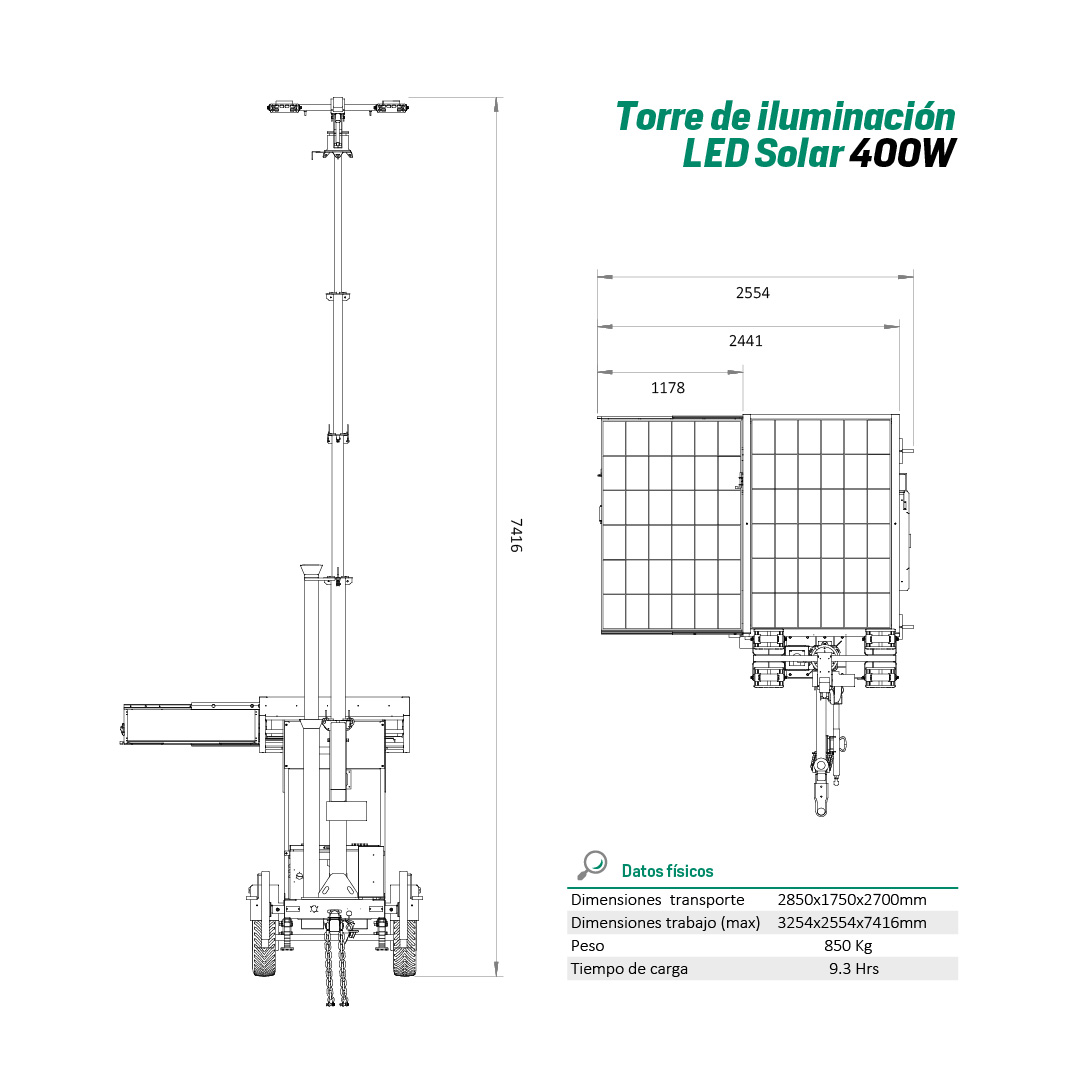 Torres De Iluminación Solar Led